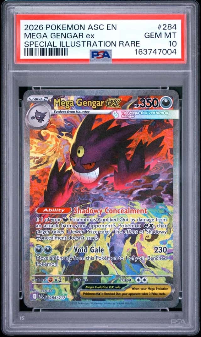 2026 POKEMON ASCENDED HEROES SPECIAL ILLUSTRATION RARE MEGA GENGAR EX PSA 10