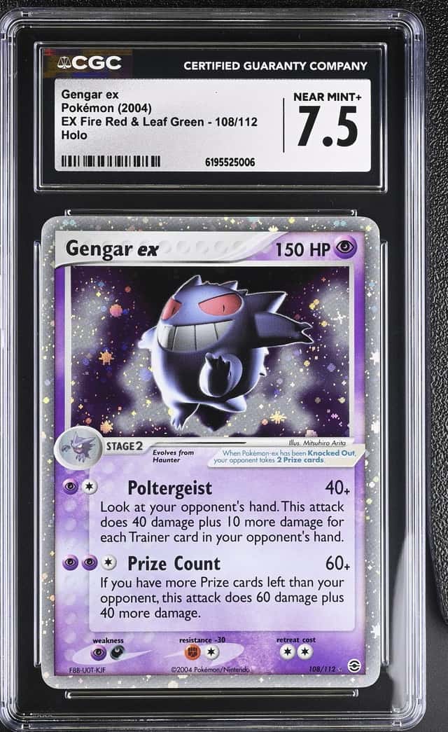 2004 Pokemon EX FireRed & LeafGreen Gengar Holo #108/112 CGC 7.5