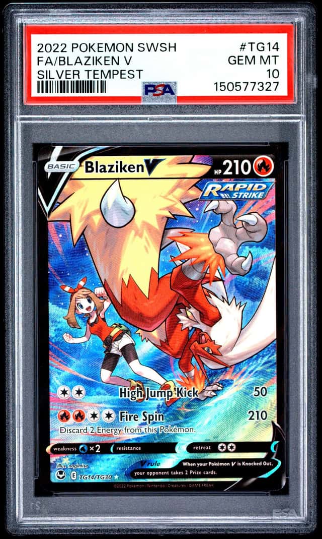 Pokemon 2022 Blaziken V TG14/TG30 Full Art Silver Tempest GEM MINT PSA 10
