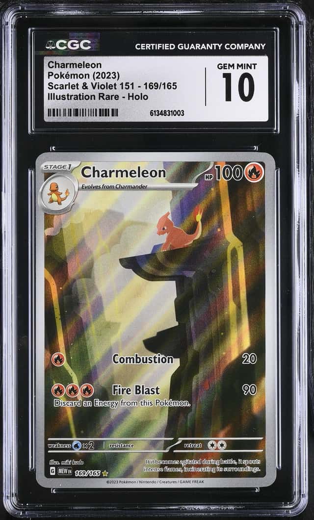 2023 Pokemon Charmeleon 169/165 CGC 10 Sv: Scarlet & Violet 151 Gem Mint Holo