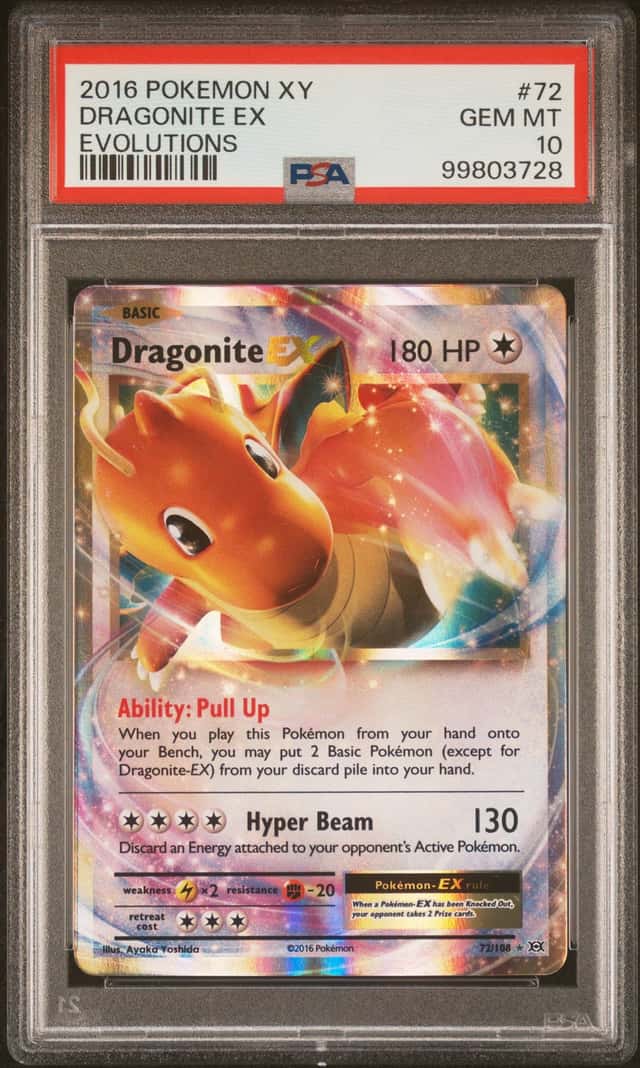 2016 Pokemon XY Evolutions Dragonite Holo #72/108 PSA 10 GEM MINT GEM MINT