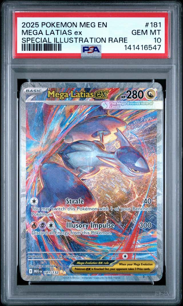 2025 Pokemon Mega Evolution Latias ex Special Illustration Rare #181/132 PSA 10