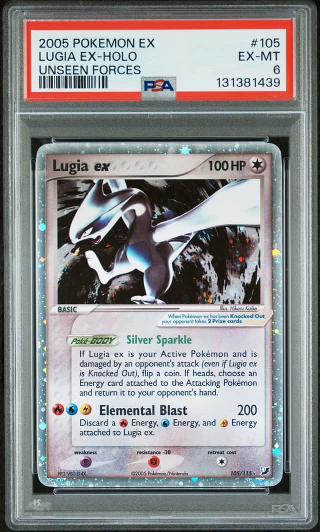2005 Pokemon EX Unseen Forces Lugia #105/115 PSA 6