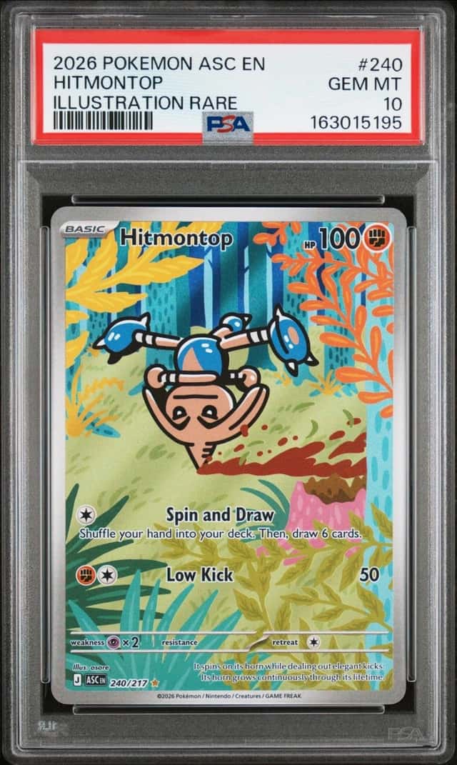 Pokemon Hitmontop Ascended Heroes 240 Illustration Rare PSA 10 Gem Mint