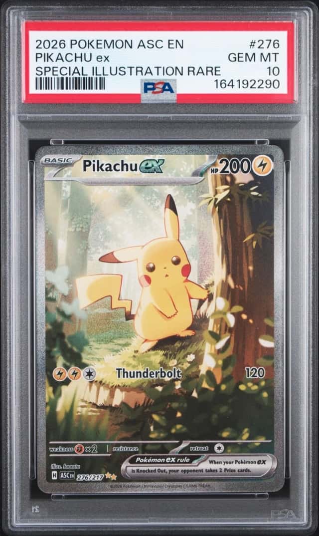 Pokemon Pikachu ex Ascended Heroes 276 Special Illustration Rare PSA 10 Gem Mint