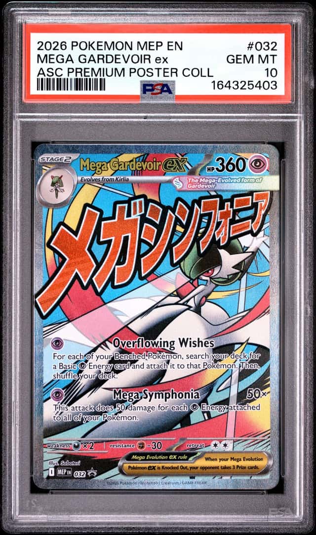 2026 POKEMON MEP EN-ME BLACK STAR PROMO #032 MEGA GARDEVOIR EX PSA 10