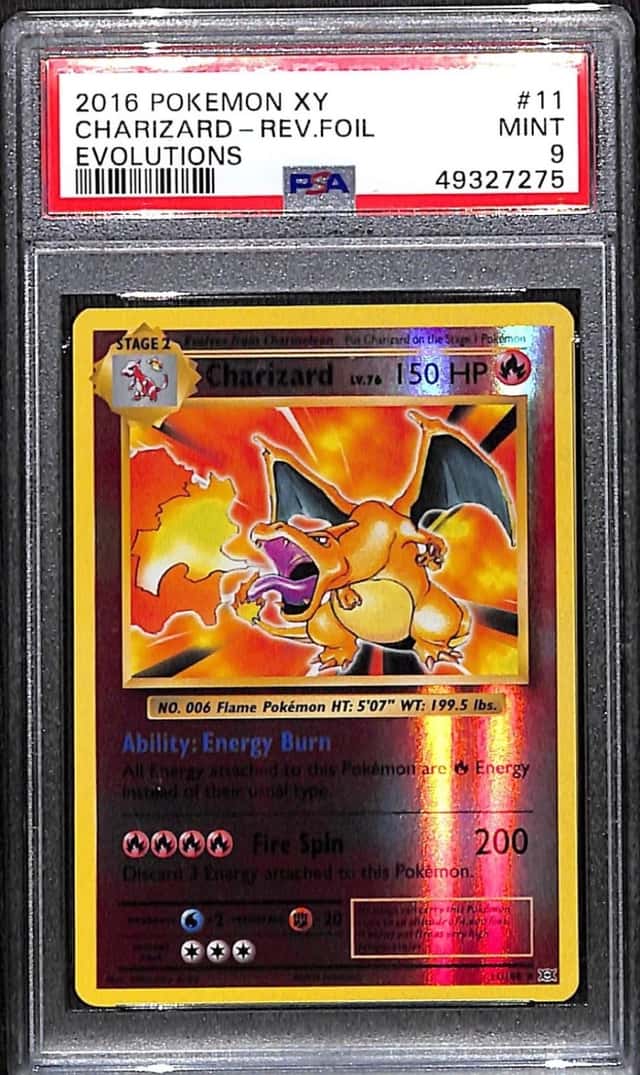 2016 Pokémon Charizard Reverse Holo, XY Evolutions #11/108 , PS9 - Mint