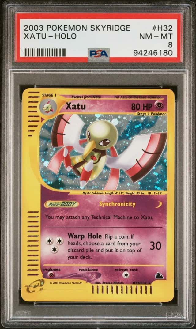 Pokemon Xatu Holo Skyridge H32 PSA 8
