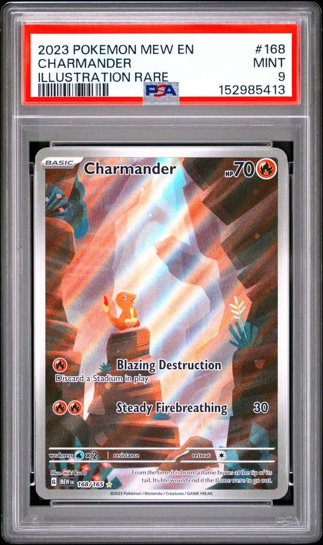 2023 Pokemon SV 151 Charmander Illustration Rare #168/165 PSA 9
