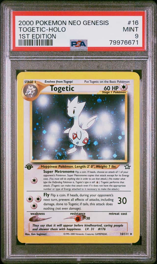 Pokemon Togetic Holo Neo Genesis 1st Edition 16/111 PSA 9 Mint