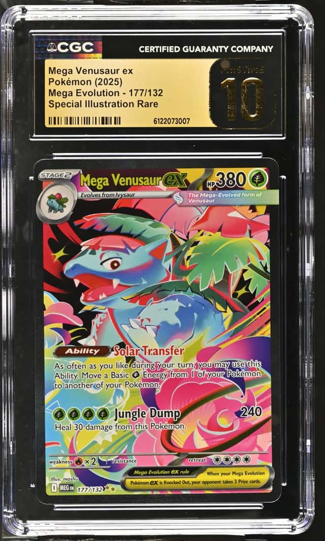 Pokemon Mega Venusaur EX Mega Evolution 177/132 SIR CGC 10 Pristine