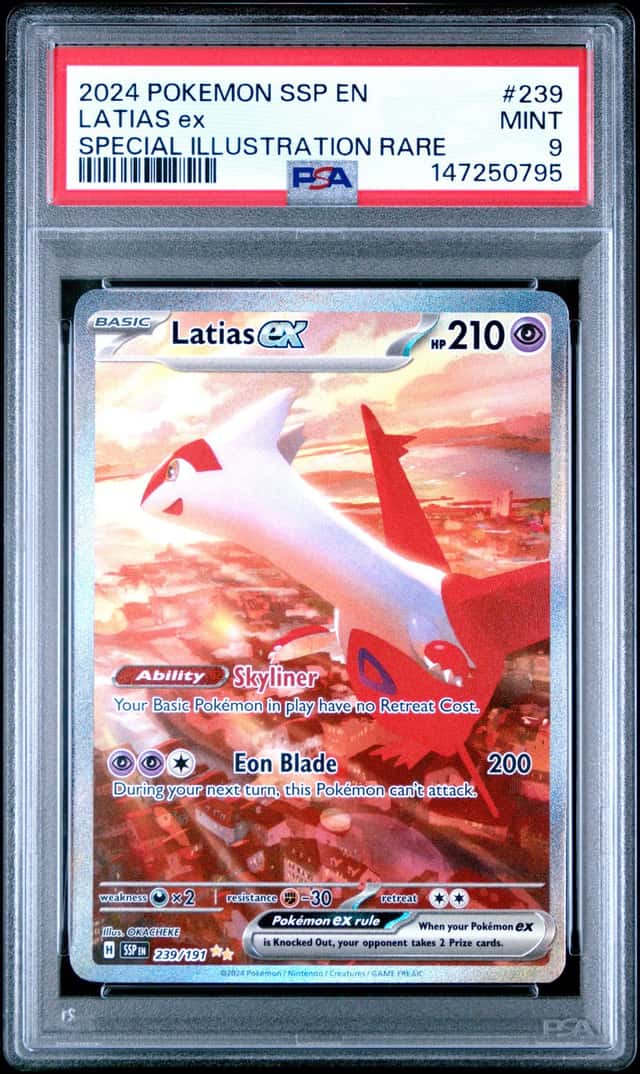 2024 Pokemon PSA 9 Latias ex #239/191 S&V Surging Sparks SIR Special Illust Rare