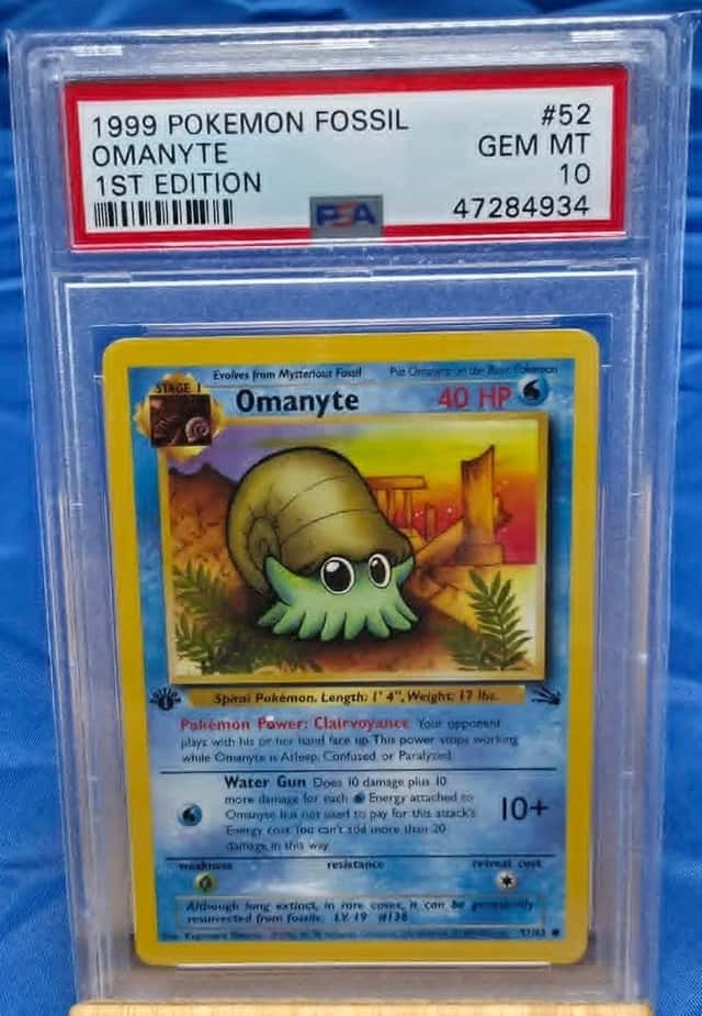 Omanyte 1st Edition #52 1999 Pokemon Fossil PSA 10 GEM MINT WOTC Collectable