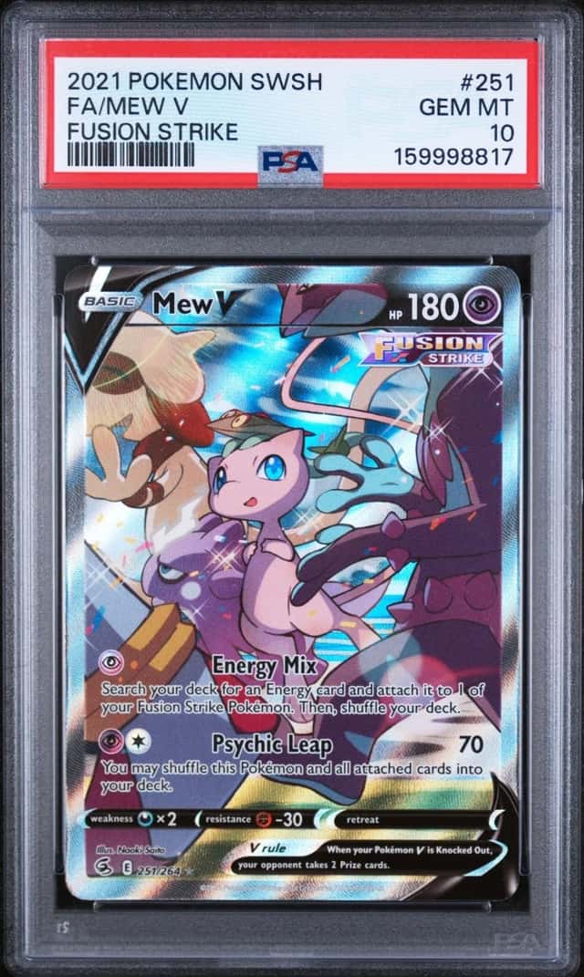 Pokemon Mew V Fusion Strike Full Alt Art 251/264 PSA 10 Gem Mint