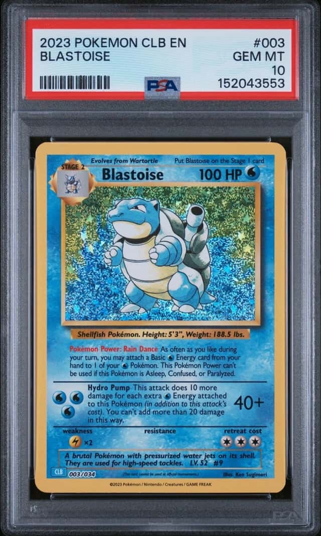 Pokemon Blastoise Classic Blastoise & Suicune EX Deck 003 PSA 10 Gem Mint
