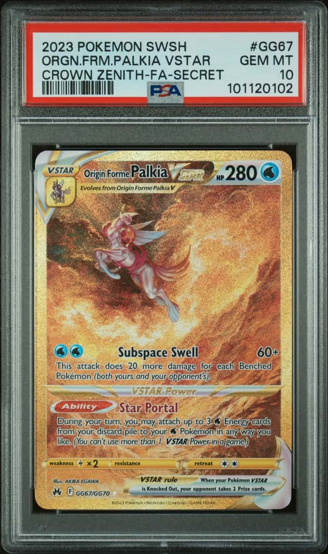 Pokemon 2023 Crown Zenith Galarian Gallery Origin Forme Palkia VSTAR PSA 10