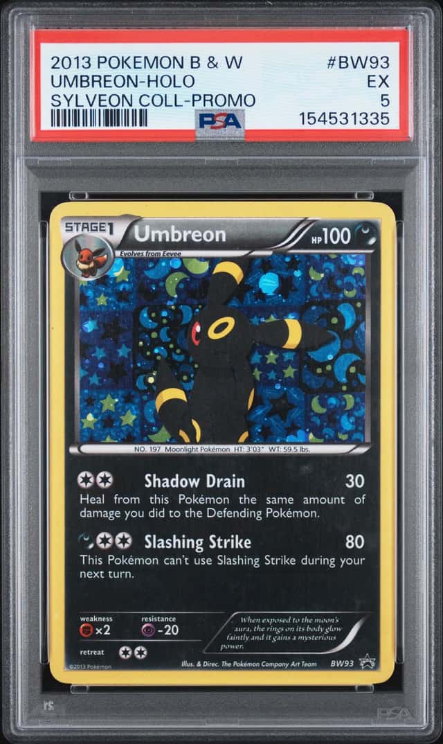 PSA 5 Pokémon Umbreon BW93 Collection Black Star Promo Holo Card 2013