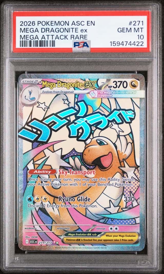 2026 POKEMON ASC EN-ASCENDED HEROES MEGA ATTACK RARE MEGA DRAGONITE EX PSA 10