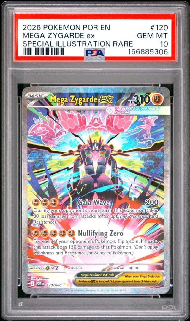 2026 POKEMON PERFECT ORDER SPECIAL ILLUSTRATION RARE #120 MEGA ZYGARDE EX PSA 10