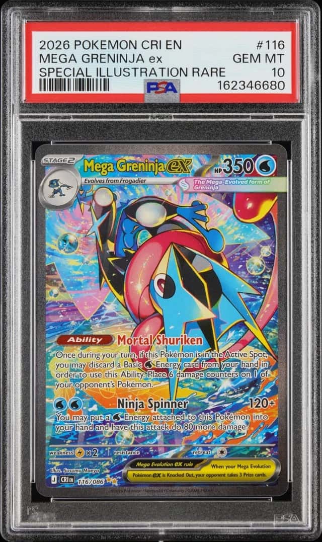 2026 POKEMON CHAOS RISING SPECIAL ILLUSTRATION RARE MEGA GRENINJA EX PSA 10