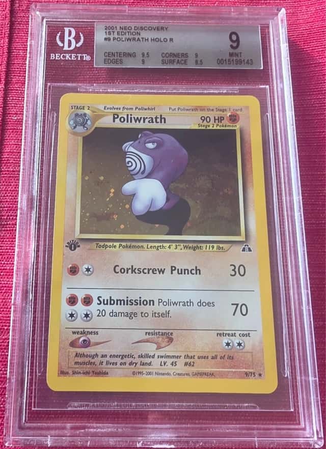 Pokémon TCG 2001 NEO DISCOVERY 1st Edition #9/75 POLIWRATH HOLO R