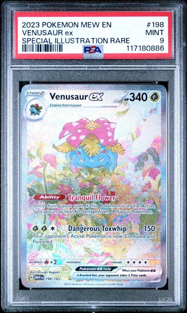 Venusaur ex PSA 9 198/165 SV Scarlet & Violet 151 SIR Holo 2023 EN Pokemon 