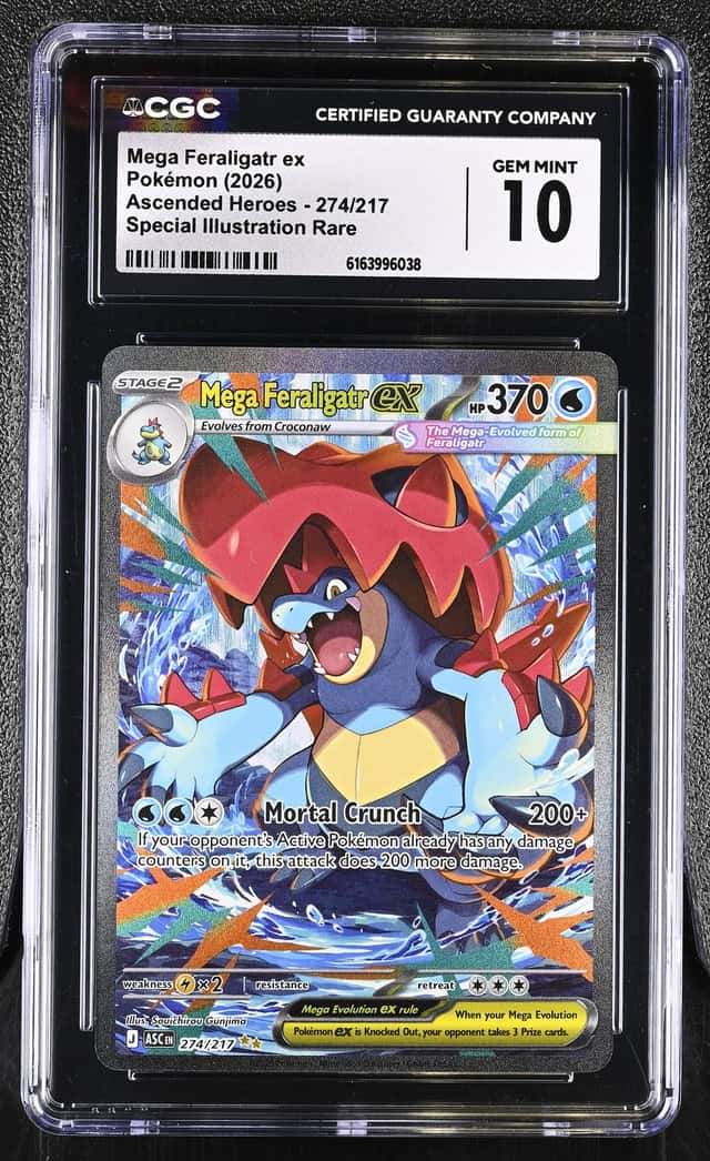Mega Feraligatr Ex 274 CGC Gem Mint 10 Pokemon Card