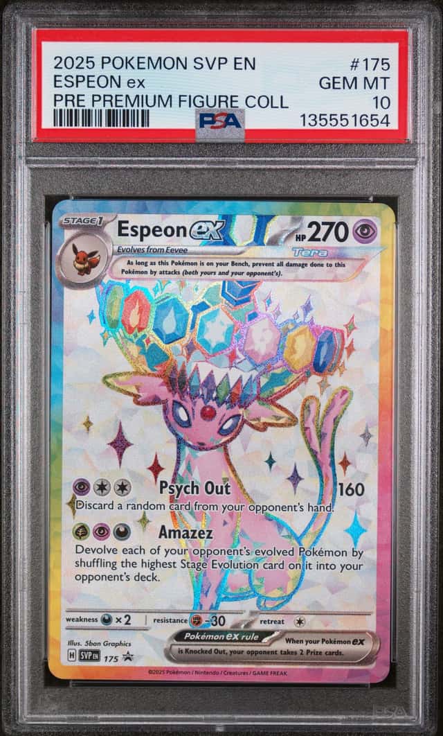 Pokemon PSA 10 Espeon ex Promo 2025 #175 SVP Premium Collection English