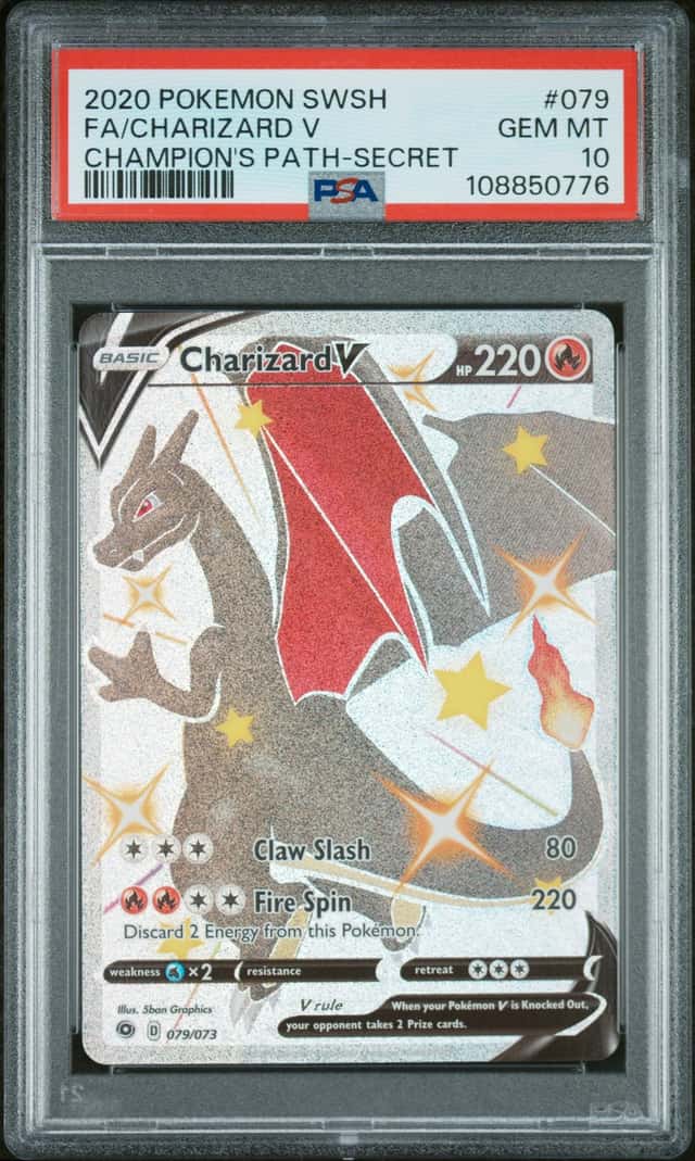 2020 Pokémon SWSH FA/Charizard v Champions Path PSA 10