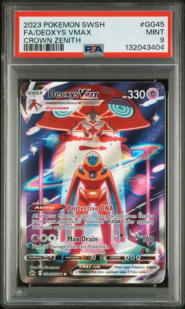 Deoxys Vmax GG45/GG70 Sword Shield Crown Zenith Pokemon PSA 9