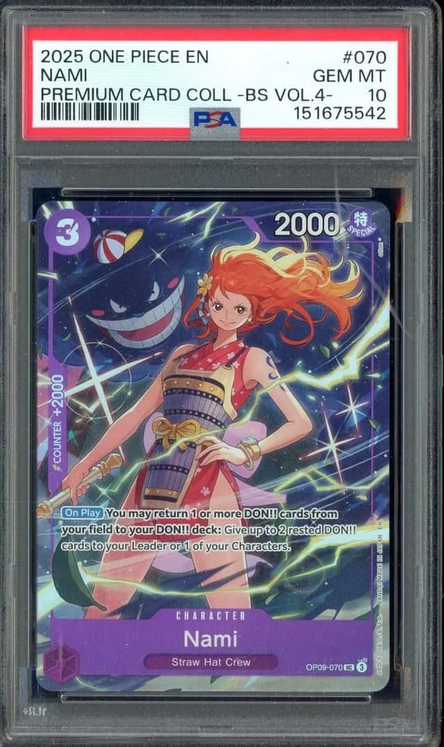 Auction #9 2025 One Piece EN Premium Collection Best Selection #070 Nami PSA 10