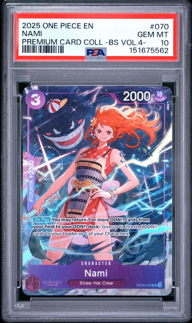Auction #8 2025 One Piece EN Premium Collection Best Selection #070 Nami PSA 10