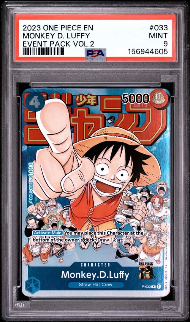 One Piece Monkey D Luffy Event Volume 2 P-033 PSA 9 Mint