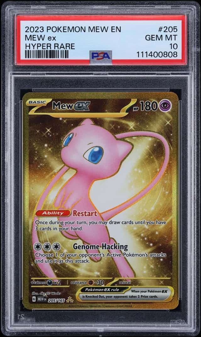 2023 Pokemon Scarlet & Violet 151 Gold Rare Mew ex #205 PSA 10 GEM MINT