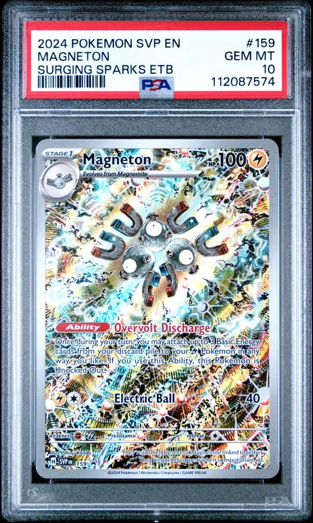 2024 Pokemon Scarlet and Violet Black Star Promo Surging Sparks Elite Trainer Box Magneton #159