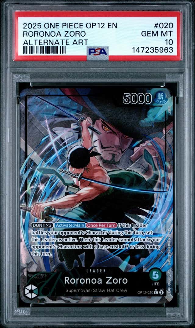 2025 One Piece Legacy of the Master Alternate Art Roronoa Zoro #OP12-020