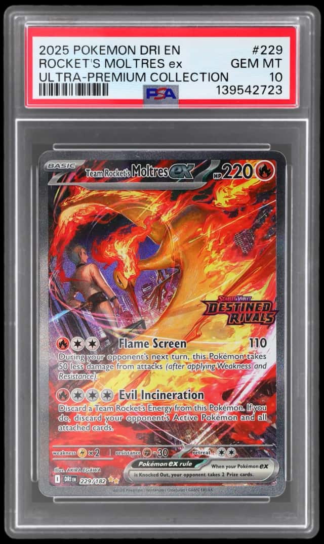 2025 Pokemon Scarlet and Violet Destined Rivals Ultra Premium Collection Team Rocket’S Moltres Ex #229