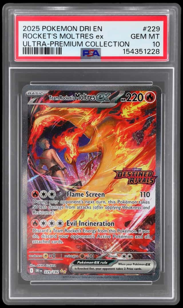 2025 Pokemon Scarlet and Violet Destined Rivals Ultra Premium Collection Team Rocket’S Moltres Ex #229