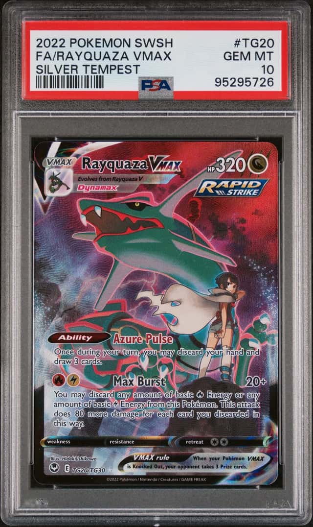 2022 Pokemon Sword and Shield Silver Tempest Trainer Gallery Rayquaza Vmax #TG20