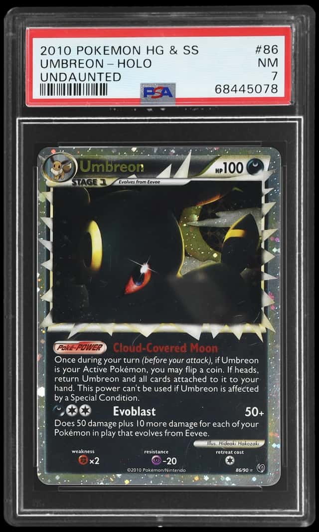 2010 Pokemon Heartgold and Soulsilver Undaunted Holo Umbreon #86