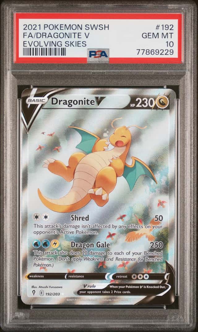 2021 Pokemon Sword and Shield Evolving Skies Dragonite V #192
