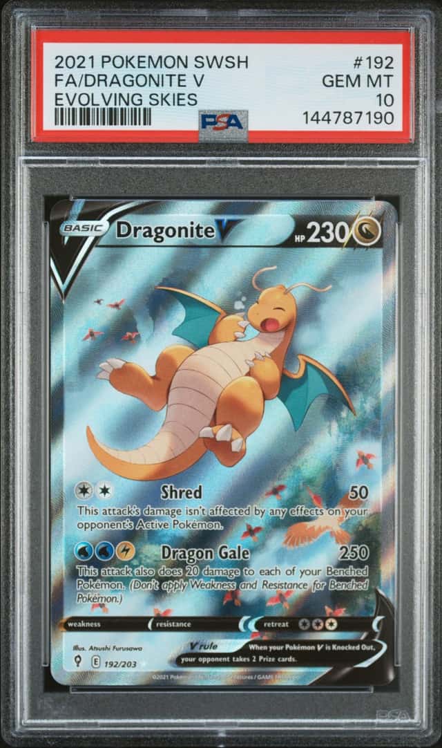 2021 Pokemon Sword and Shield Evolving Skies Dragonite V #192