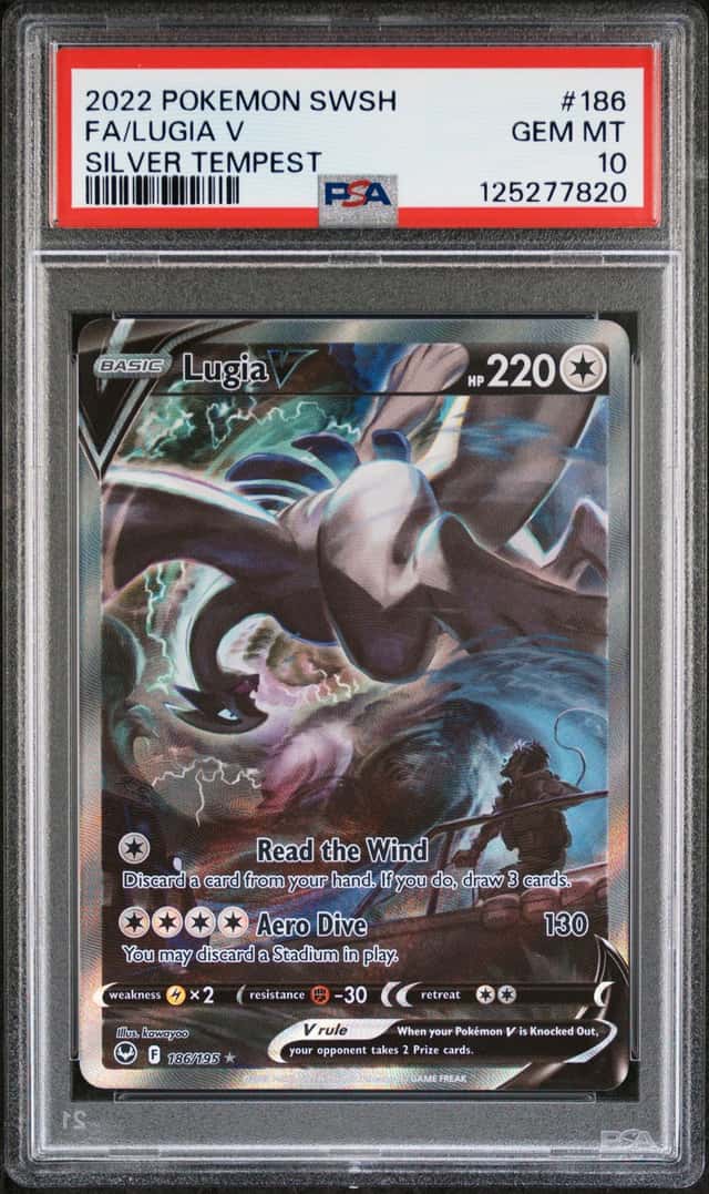 2022 Pokemon Sword and Shield Silver Tempest Lugia V #186