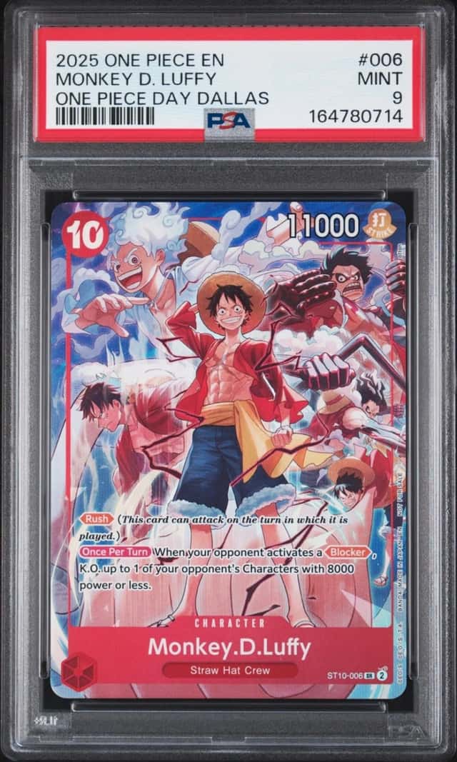 2025 ONE PIECE PROMOS ONE PIECE DAY DALLAS #006 MONKEY D. LUFFY PSA 9