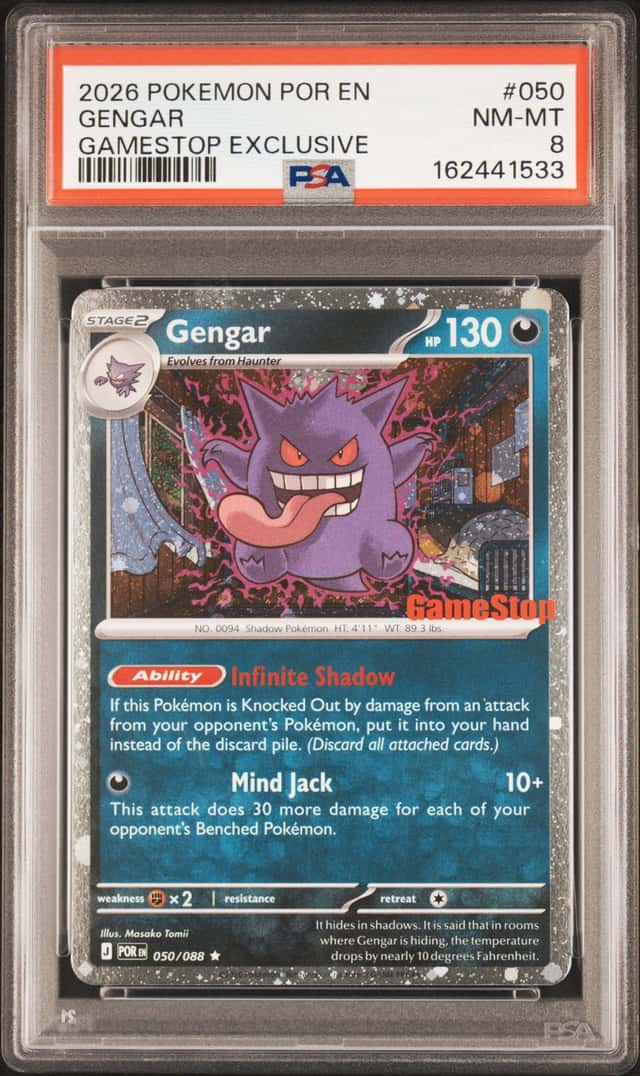2026 Pokemon Perfect Order Gengar Promos Cosmos Holofoil #050/088 PSA 8