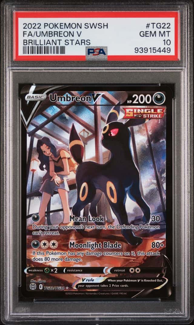 Umbreon V TG22/TG30 PSA 10 Full Art Holo English 2022 Brilliant Stars TG