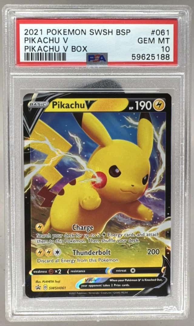 5188 Pikachu V 2021 Pokemon Sword & Shield Black Star Promos #SWSH061 PSA 10