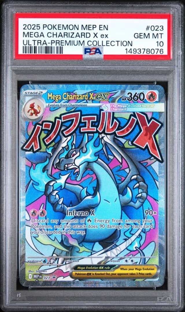 2025 POKEMON MEP PROMO ULTRA-PREMIUM COLLECTION #023 MEGA CHARIZARD X EX PSA 10