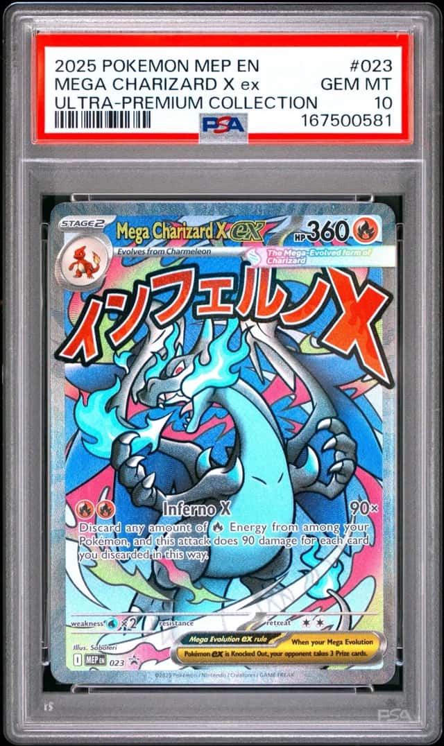 2025 POKEMON MEP PROMO ULTRA-PREMIUM COLLECTION #023 MEGA CHARIZARD X EX PSA 10