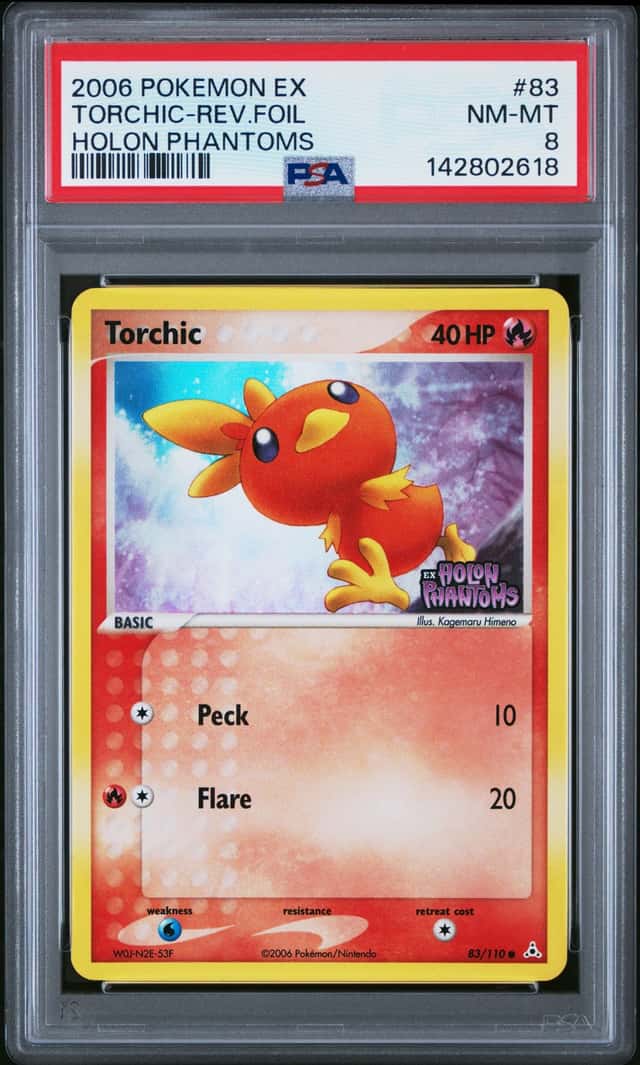 Pokemon EX Holon Phantoms Reverse Holo Torchic Holon 83/110 PSA 8